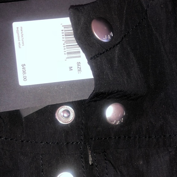 John Varvatos Solid Black Hooded Parka Size M - Picture 6 of 8